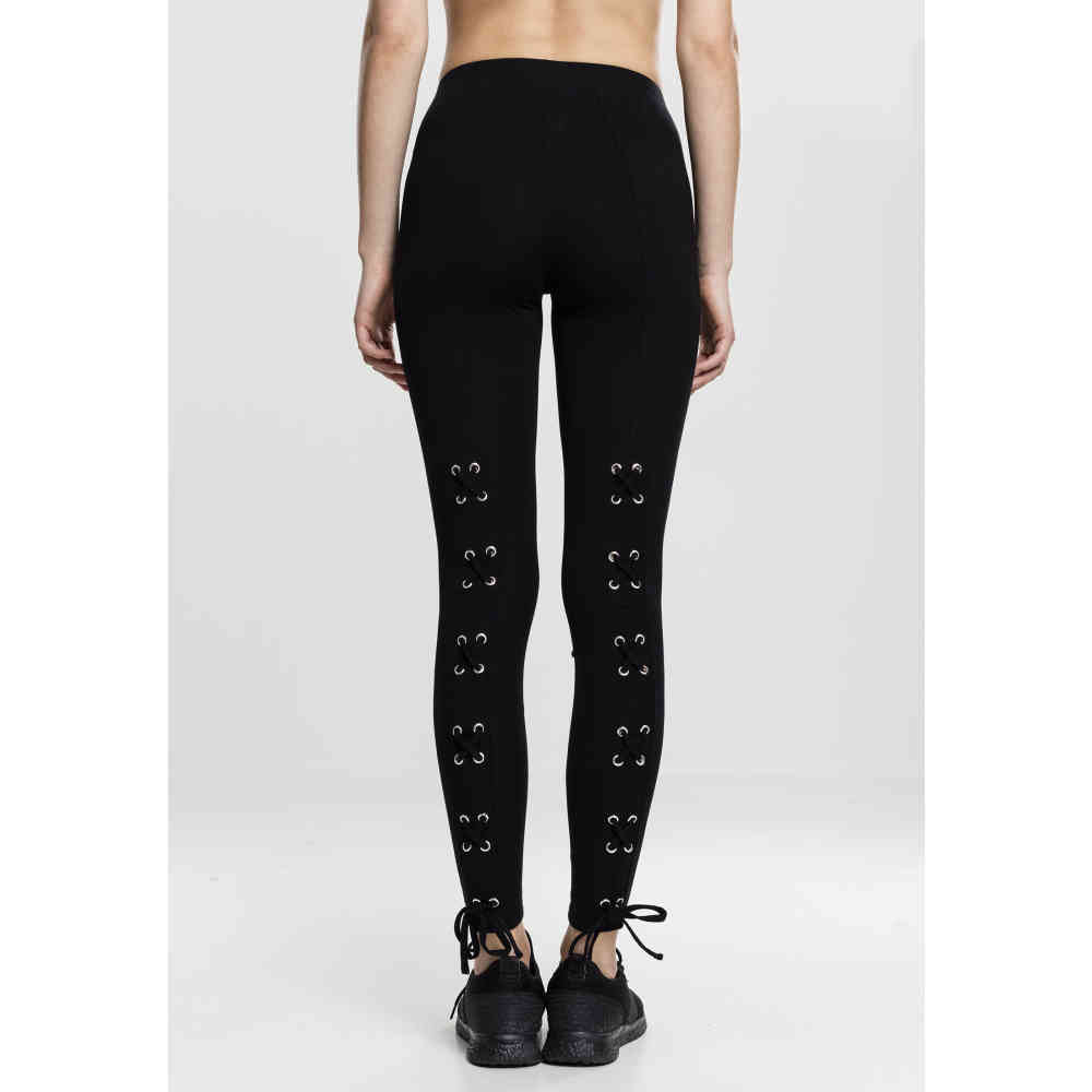 Urban Classics - Laced Up Nack Leggings - Noir